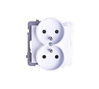 Ospel GP-2RRZ/m/00 - Toma de corriente (Blanco, IP20, 16 A, 71 mm, 48 mm, 71 mm)