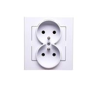 Ospel GP-2RZ/00 - Toma de corriente IP20 (16 A, 84 mm, 45 mm, 90 mm), color blanco