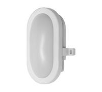OSRAM Aplique de pared LED 6W Bulkhead, 4000K, 420 lm, IP54, IK06, a prueba de golpes, carcasa de policarbonato blanco, ángulo de haz 120°, para sótanos y garajes