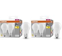 OSRAM BASE CLASSIC A GLFR 60 LED-Lampe mit Sockel E27, Kolbenform, Doppelpack, 6,5W, 806lm, 2700K, warmweißes Licht, geringe Wärmeentwicklung, lange Lebensdauer, geringer Energieverbrauch