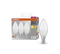 OSRAM Bombilla LED BASE CLASSIC B 40 FR E14 4,9W 470lm 2700K cálida Pack de 3