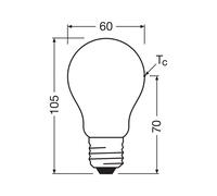 OSRAM bombilla convencional E27 3.8W mate 4,000K 806lm 2pcs EC:EPREL:1508760