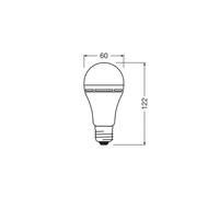 OSRAM bombilla convencional E27 8W mate 2700K luz de emergencia recargable EC:EPREL:1446308