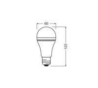 OSRAM bombilla convencional E27 8W mate 4000K luz de emergencia recargable EC:EPREL:1673437