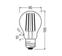 OSRAM bombilla convencional Filamento E27 3.8W 827 EEC A paquete de 3 EC:EPREL:1838158