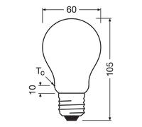 OSRAM bombilla convencional mate E27 3.8W 827 EEC A paquete de 3 EC:EPREL:1838159