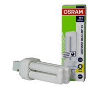 OSRAM - Bombilla Dulux D 10W 827 ADoceVoltios CFL forma D de 600 lm, casquillo G24d-1, 110x30x30 mm, 10.000 horas, ideal para luces interiores y apliques pared interior