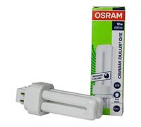 Osram - Bombilla Dulux D/E 10w 840 4 PIN OSRAM ADoceVoltios fluorescente compacta tipo D con casquillo G24q-1 para luces interiores y apliques pared interior, 600 lm, 20.000 horas