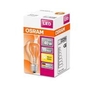 OSRAM - Bombilla LED A60 LARA 4 W E27 827 para lámpara techo, plafón led techo y apliques pared interior, 470 lm, 15.000 horas nergética E, ideal para luces interiores y salón
