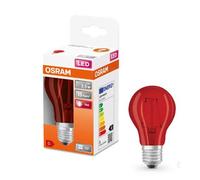 OSRAM - Bombilla LED A60 ROJA 2.5W E27 LED Star Classic A 15 Decor Red para luces interiores, apliques pared interior y lámparas mesita de noche, 45 lm, 15.000 h, certificada CE y RoHS