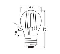 OSRAM bombilla LED con filamento E27 1.2W 2700K 255lm EC:EPREL:1902966