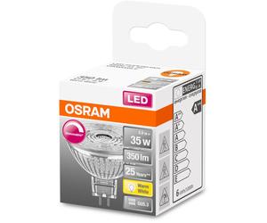 Osram - Bombilla LED dicroica MR16 DICROICA LED OSRAM SUPERSTAR 12V 4,9W 827 DIM regulable para iluminación de acento, museos y comercios, 350 lm, casquillo GU5.3, 25.000 h