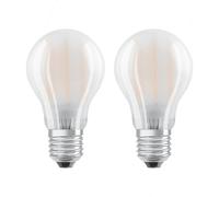 OSRAM bombilla LED E27 6,5W blanco cálido en 2 ud EC:EPREL:523069