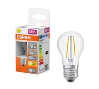 Osram Bombilla LED E27 Esférica P45 Filamento Transparente 2700K 1W (15W)