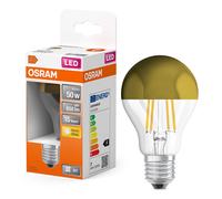 Osram Bombilla LED E27 | Pera A60 | Filamento | Espejo de extremo | Dorado | 2700K | 6,5 W (50 W)