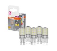 Osram Bombilla LED Star PIN G9, vidrio transparente, 2700 K, 470 lm, no regulable, paquete de 5