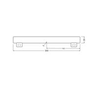 OSRAM bombilla linear LED S14s 3W tubo 2,700K 30cm mate atenuable EC:EPREL:1838198