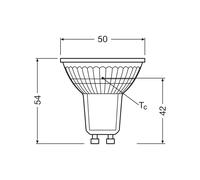 OSRAM bombilla reflectora LED GU10 4.3W 36° 865 claro EC:EPREL:522944