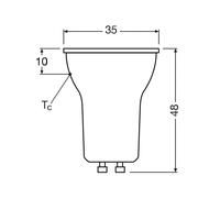 OSRAM bombilla reflectora LED GU10, PAR11, 3 W, 2.700 K, 36°, atenuable EC:EPREL:1382165