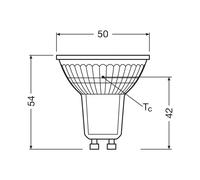 OSRAM bombilla reflectora LED PAR16 GU10 2,5W 100° 2.700K paquete de 3 EC:EPREL:1877429