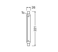 OSRAM bombilla tubular LED S15, S19, 22,1 cm, 4 W, 2.700 K EC:EPREL:1093387