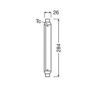 OSRAM bombilla tubular LED S15, S19, 28,4 cm, 7 W, 2.700 K EC:EPREL:1093388