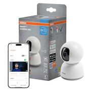 Osram Cámara SMART+ WiFi 360° 2K Pan-Tilt, visión nocturna 7 m, audio bidireccional, Alexa, blanca