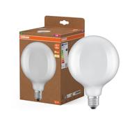 OSRAM con forma de globo clásica, con filamento LED decorativo en diseño esmerilado, A, E27, 11,6 W, 2452 lm, 4000 K, blanco frío. Sin calentar, 100% luz inmediatamente.