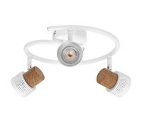 OSRAM DECOR SPOT CORK en espiral, 3 x 3,4W, 690lm, blanco, foco direccional, cabezales ajustables, versátil, foco para interiores, bombillas LED reemplazables, regulable, luz de color blanco cálido, c