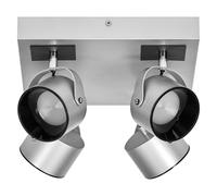 Plafón LED OSRAM Jupiter PLATE, 4 luces, metal plateado