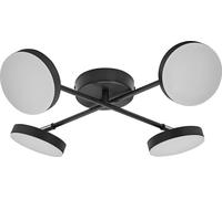 OSRAM Decor Spot Moon, lámpara negra, con 4 cabezales ajustables en cruz, 21 W, 1120 lúmenes, 3000 K, carcasa de metal, diseño minimalista, fácil montaje. LED no reemplazable