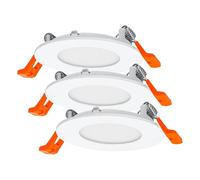 OSRAM Downlight Slim 85mm Foco LED empotrable 4,5W 3000K blanco cálido 240 lúmenes diseño plano IP20 fácil instalación para salones y pasillos (Paquete de 3)
