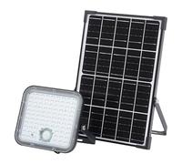OSRAM Endura - Lámpara LED solar exterior para exteriores con luz de inundación y panel solar, cable de 5 m, con mando a distancia y sensor de movimiento PIR, 30 W, 4500 lm, 840, 4000 K, eficiencia