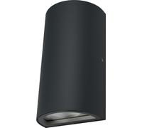 OSRAM ENDURA Style lámpara exterior LED con salida de luz superior e inferior, redonda, gris oscuro de aluminio, protección IP44, para fachadas y entradas