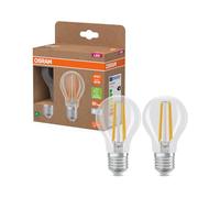 OSRAM Energy Class con forma de bombilla clásica, 2,2 W / 470 lm luz blanca fría (4000 K), CRI 80, fabricada en vidrio transparente sin plomo, casquillo E27, IP20, 60 mm de diámetro.