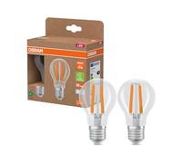 OSRAM Energy Class con forma de bombilla clásica, 5 W / 1055 lm luz blanca fría (4000 K), CRI 80, fabricada en vidrio transparente sin plomo, casquillo E27, IP20, 60 mm de diámetro.