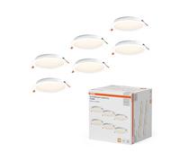 OSRAM Foco empotrable LED Essential 220 mm 18 W 830 Blanco | Essential Downlight, Spot lights and ceiling spots, Blanco, 220 mm dia, 25000 h, Paquete de 6