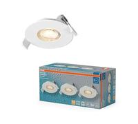 OSRAM Foco empotrable LED Spot Set DIM IP65 4,9W Blanco, juego de 3 para exterior regulable, blanco cálido 2700K, para exterior