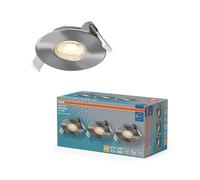 OSRAM Foco empotrable LED Spot Set DIM IP65 4,9W níquel satinado | LED Spot Set DIM Recess IP65, Spot lights and ceiling spots, Níquel satinado, 85 mm dia, 25000 h, Paquete de 3