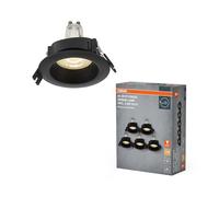 OSRAM Foco empotrable LED Spot Set GU10 Press 2,6 W, negro, 200 lm, 2700 K, blanco cálido, CRI≥80, carcasa de plástico, juego de 5