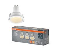 OSRAM Foco empotrable LED Spot Set PAR11 DIM 3W 827 Blanco | LED Spot Set PAR11 Recess GU10 Dim, Spot lights and ceiling spots, Blanco arena, 55 mm dia, 25000 h, Paquete de 3
