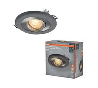 Foco empotrable OSRAM, hormigón oscuro/níquel, Ø 12 cm, GU10-LED