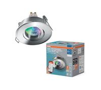 OSRAM Foco LED empotrable Smart Matter Spot IP65 RGBW ajustable en cromo, 4,7 W Smart Home, regulable, control mediante aplicación
