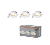 Osram Foco empotrable LED Spot Set 4,9 W 220 lm 2700 K Ø90 mm 120° blanco orientable (juego de 3)