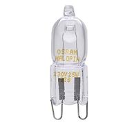Osram Halopin bombilla especial para horno, 230 v, 25 w, G9, cápsula halógena, usado por BOSCH NEFF SIEMENS DELONGHI OCEAN FAGOR para cocina y horno de microondas, tolerante a altas temperaturas. *Ver nota