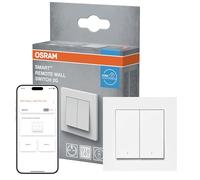 OSRAM Interruptor de pared SMART+ WiFi 2 botones magnético USB-C Interruptor de pared SMART+ WiFi, 2 botones, magnético, recargable por USB-C, duración de batería de 6 meses, compatible con Alexa