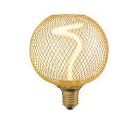OSRAM Lámpara con filamento en espiral en carcasa de metal »Globe 125 / Square 100« (oro/redondo)