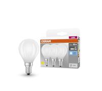OSRAM Lámpara de filamento de estrella, E14 base, vidrio esmerilado,Blanco frío (4000K), 806 Lumen, sustituto de 60W-iluminante 3-paquete