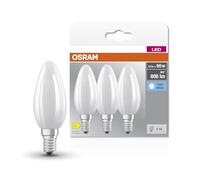 OSRAM Lámpara de filamento de estrella, E14 base, vidrio esmerilado,Blanco frío (4000K), 806 Lumen, sustituto de 60W-iluminante 3-paquete