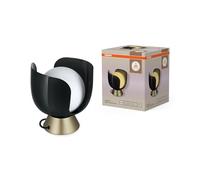 OSRAM Lámpara de mesa Corolle E14 metal vidrio retro negro | Decor Corolle, Ambient Mood Light, Negro, 200 mm dia, Paquete de 1